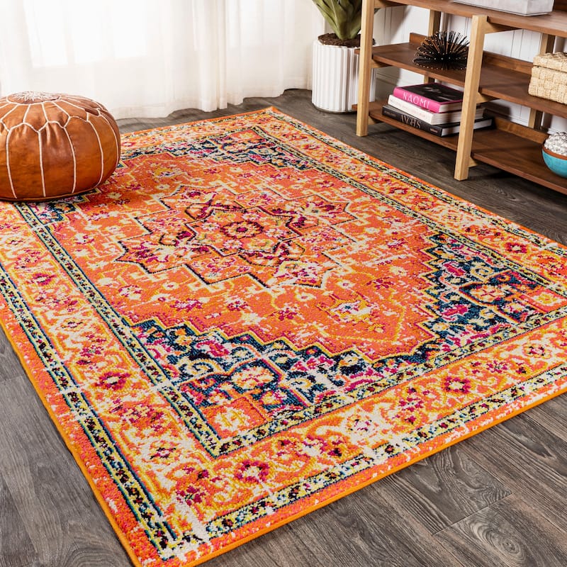 JONATHAN Y Audrey Geometric Medallion Area Rug