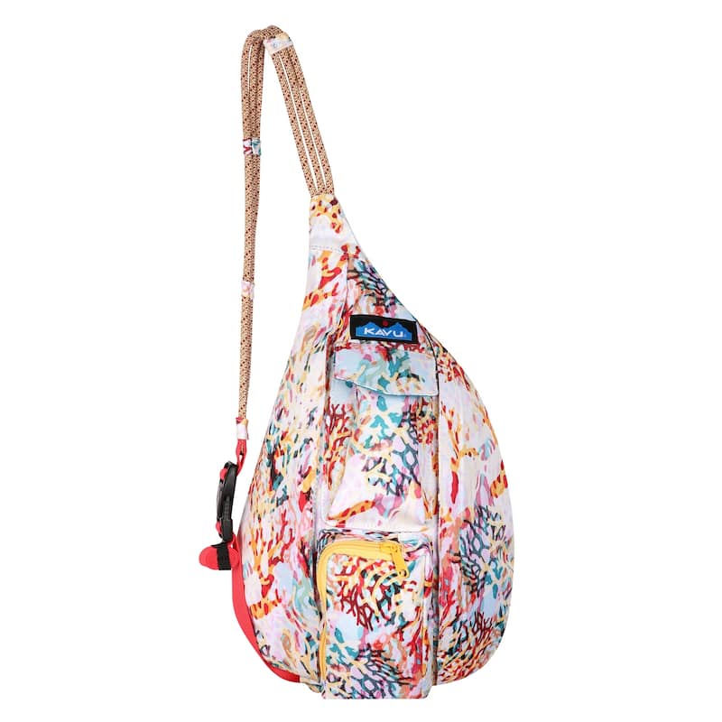 KAVU Mini Rope Sling Bag - Floral Coral