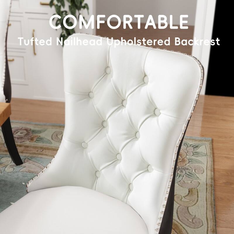 Tufted Naliheads Solid Wood Upholstered Dining Chairs Set of 8