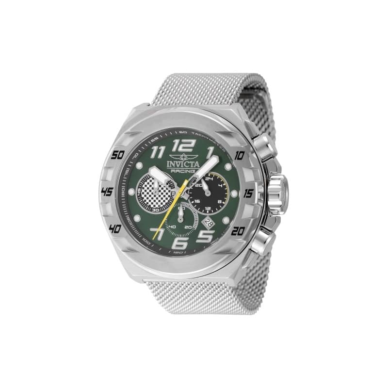 Invicta Men's 47200 Invicta Racing Quartz Chronograph Black, Green Dial Watch