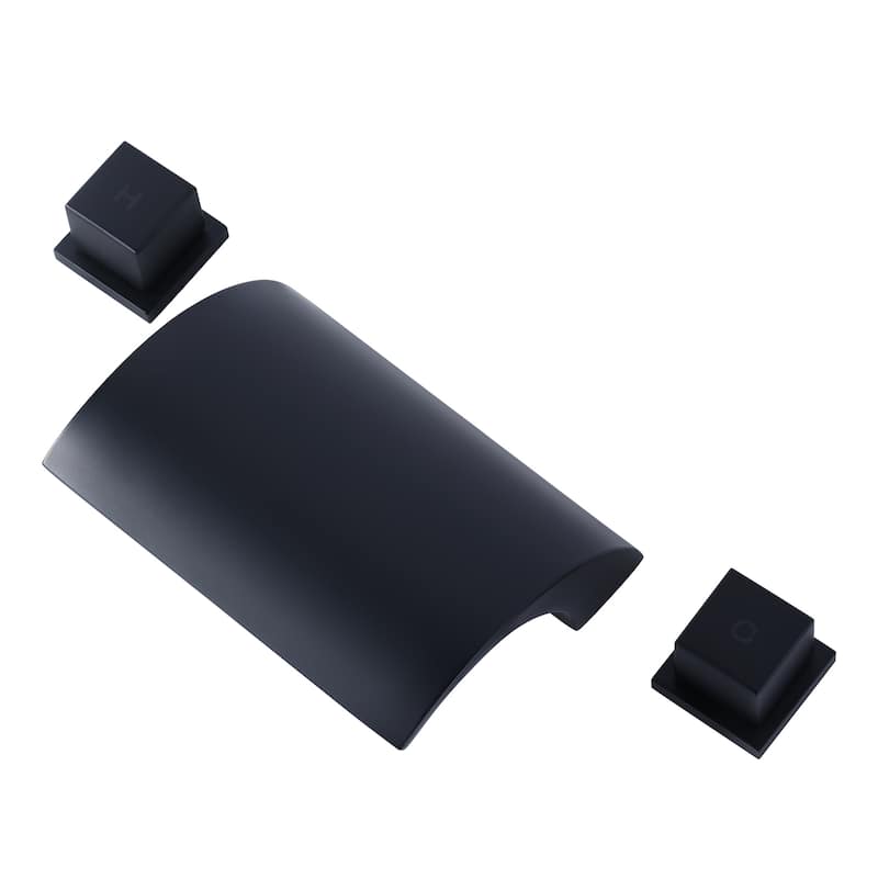 Double-Handle Roman Tub Faucet - Black