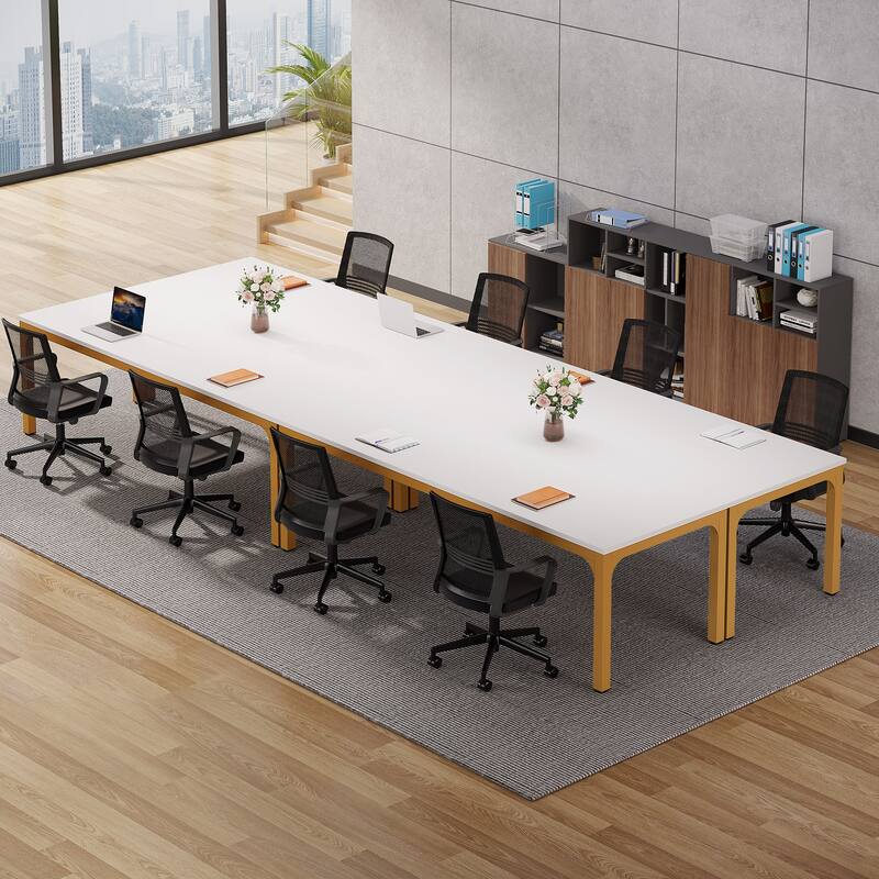 78.74" Large Rectangle Conference Table, Office Meeting/Seminar/Business Table Desk for Office Boardroom & Meeting Room