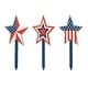 preview thumbnail 3 of 6, Glitzhome Set of 3 Wooden Patriotic Star Yard Stakes