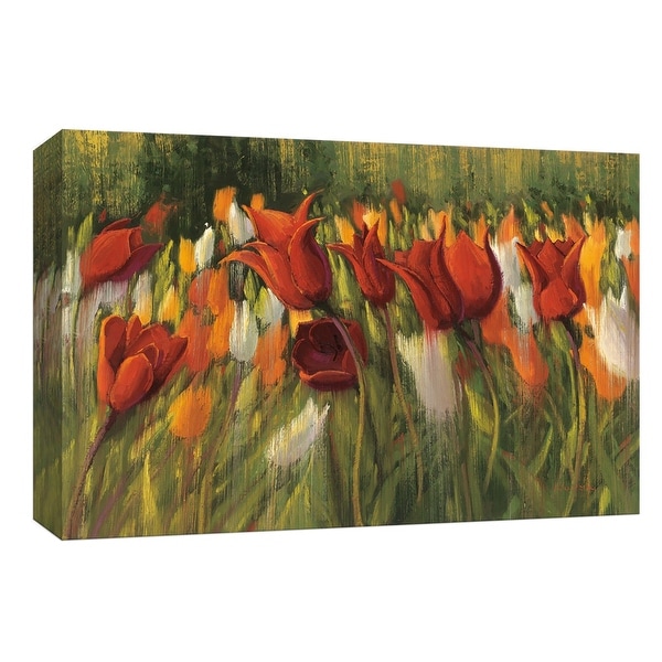 PTM Images 9-153587 PTM Canvas Collection 8" x 10" - "Tipsy Tulips" Giclee Flowers Art Print on Canvas