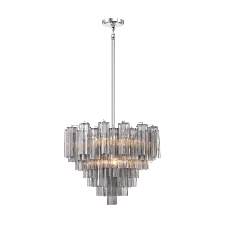 Crystorama Lighting Group ADD-312-SM Addis 12 Light 27" Wide Waterfall