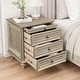 preview thumbnail 18 of 116, Wood NightStand with Metal Handle