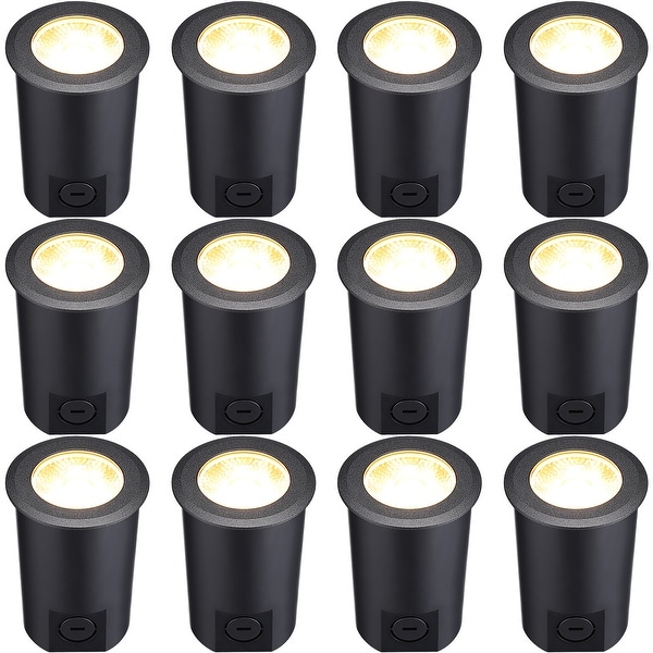 7W Outdoor LED In-Ground Well Light, 12-24V, 3000K Warm White - 12PACK. Opens flyout.