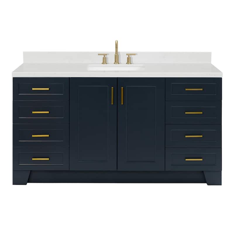 Ariel Q066SCQRVO Taylor 66" Free Standing Single Basin Vanity Set with - Midnight Blue