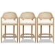 preview thumbnail 16 of 19, Americana Modern Cane Back Bar Stool - Counter or Bar Height - 26 or 30 Inch - Solid Oak Wood Frame - No Assembly Required