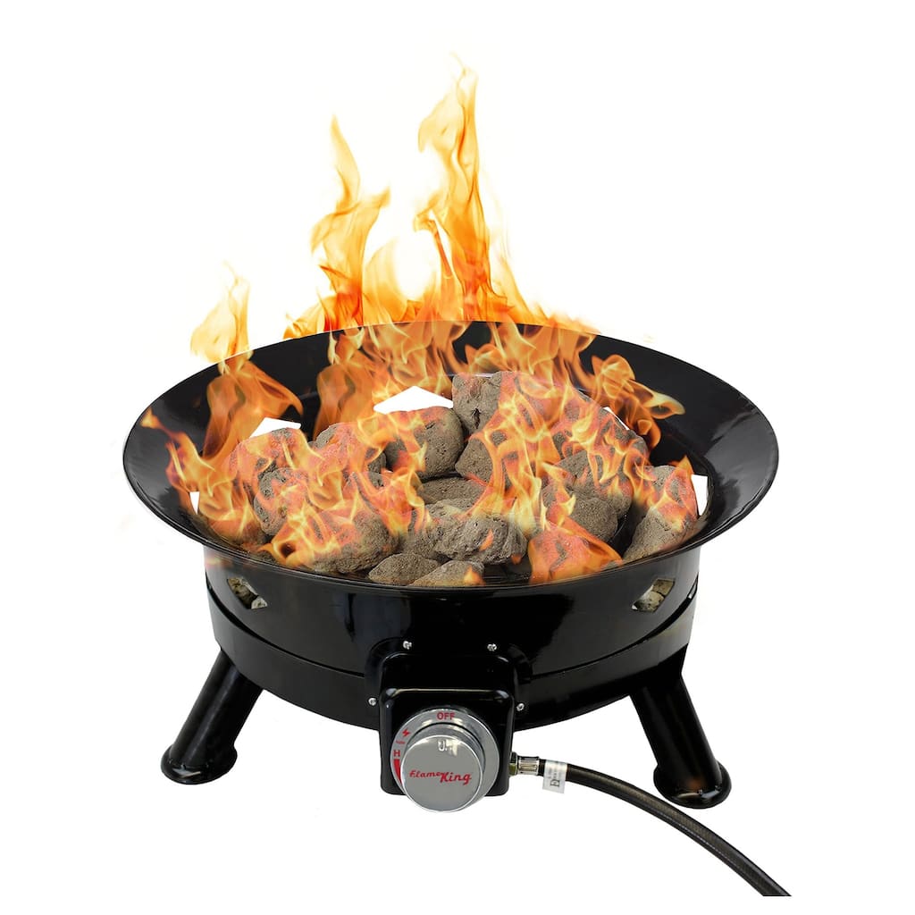 Flame King Smokeless Propane Fire Pit, 24-inch Portable Fire Bowl