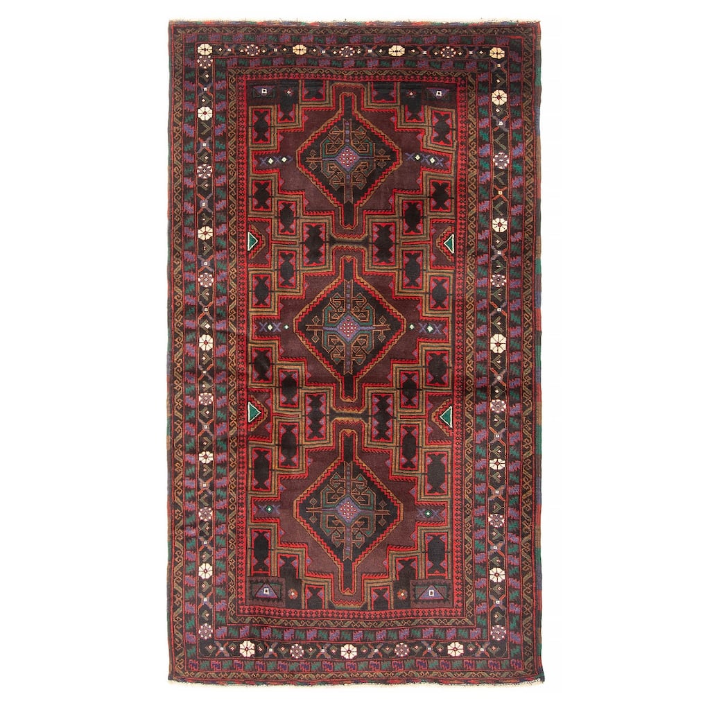 ECARPETGALLERY Hand-knotted Teimani Brown Wool Rug - 3'7 x 6'6