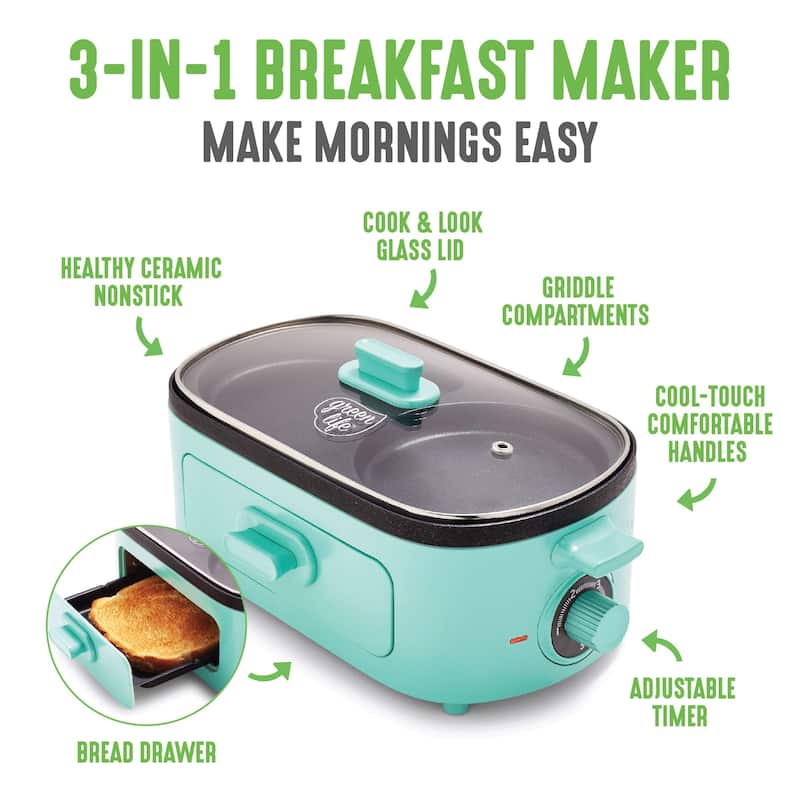 GreenLife Healthy Ceramic Nonstick Breakfast Maker