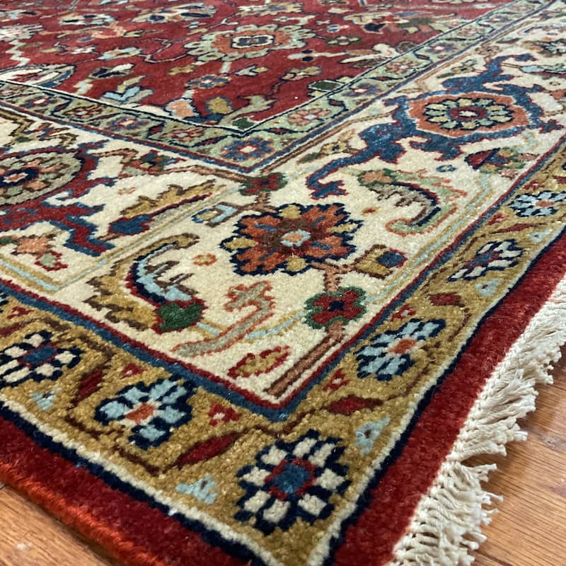 HERAT ORIENTAL Handmade 5'1 x 7' Serapi Wool Rug - 5'1" x 7'