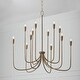 preview thumbnail 5 of 3, 40" W x 38" H 12-Light Chandelier in Mystic Bronze - 40"W x 39"H