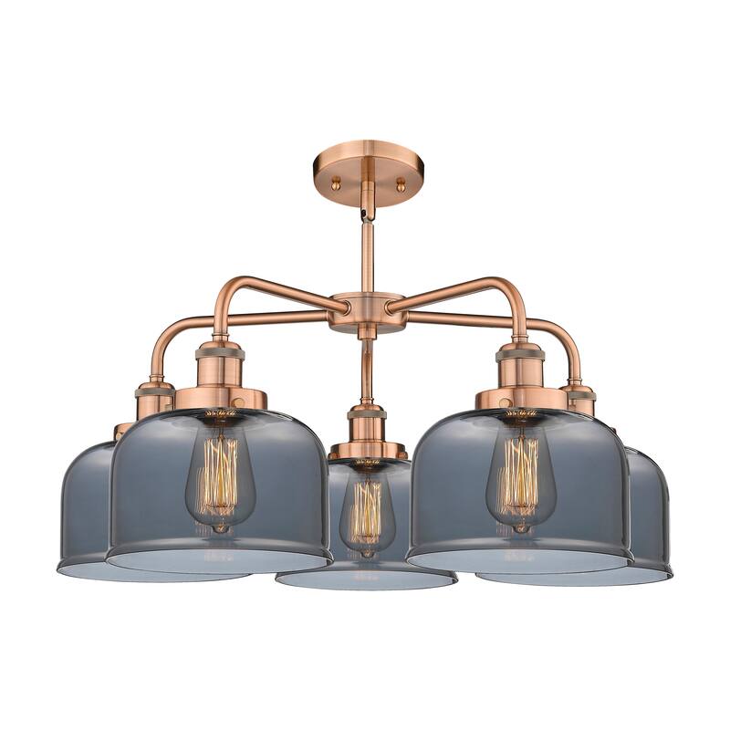 Innovations Lighting Bell - 5 Light 26" Stem Hung Chandelier