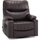 preview thumbnail 7 of 28, MCombo Faux Leather Power Recliner, Electric Swivel Glider Rocker Recliner for Nursery with USB Ports 7785 Brown