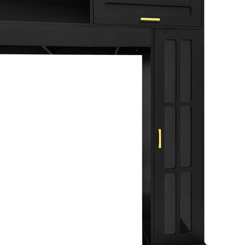 98" W Wall Unit TV Stand with Storage for TVs up to 80", Modern TV Console Entertainment Center with Bookshelves for Living Room