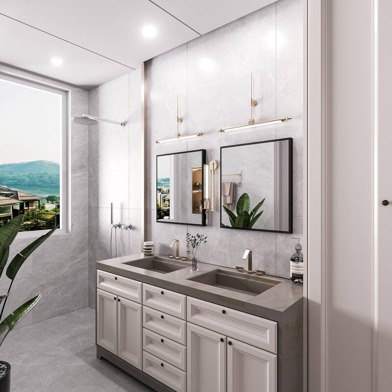 QuivaraView Wall Mounted Aluminum Frame Bathroom Vanity Mirror