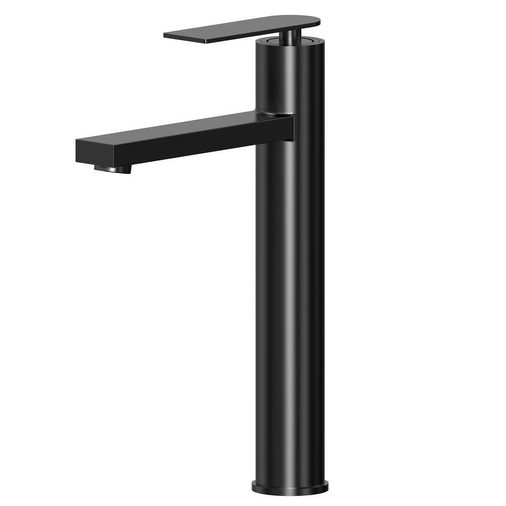 GRANDJOY High-Arc Bathroom Vanity Faucet, Single Hole Installation