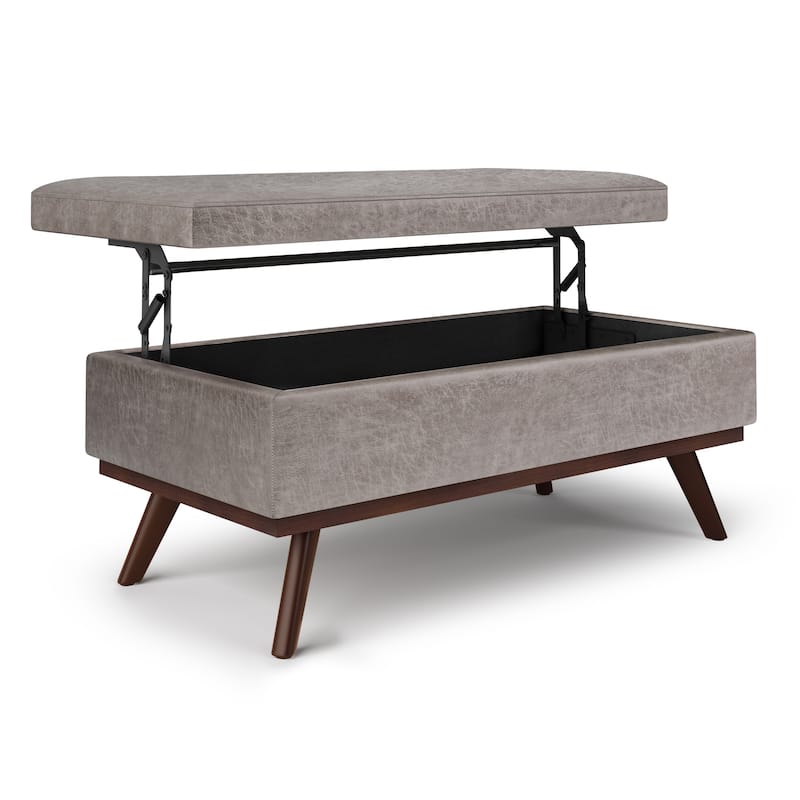 WYNDENHALL Ethan 42 inch Wide Mid Century Modern Rectangle Table Ottoman