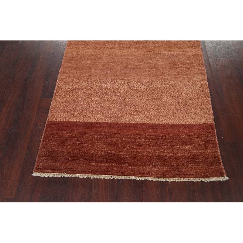 Modern Gabbeh Kashkoli Oriental Long Runner Rug Wool Hand-knotted - 3'1" x 16'7"