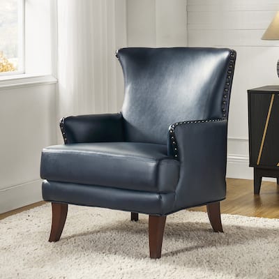 Anatole Comfy Armchair with Nailhead Trim