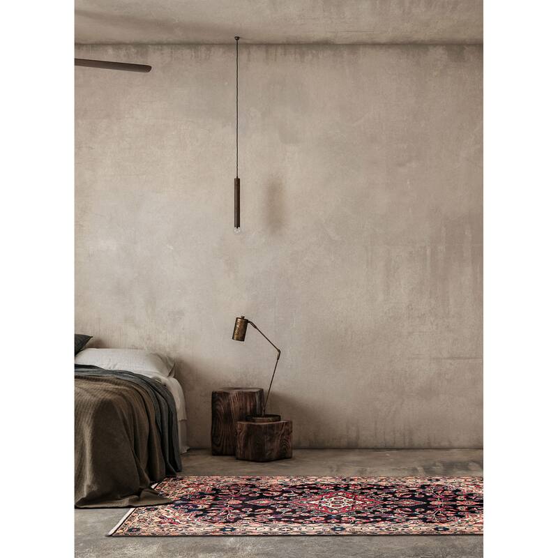 ECARPETGALLERY Hand-knotted Anatolian Vintage Navy Wool Rug - 4'0 x 6'7