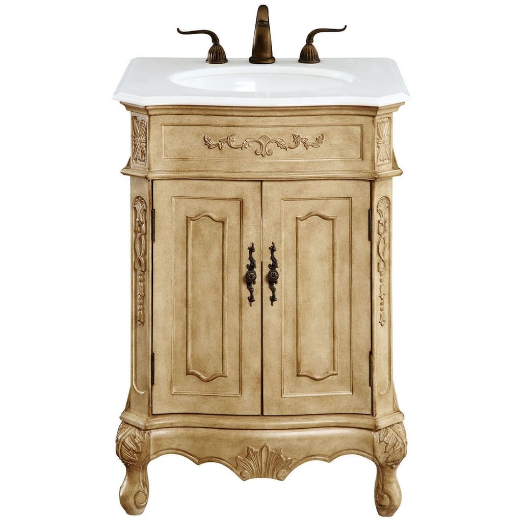 Elegant Lighting VF10124-VW Danville 24" Free Standing Single Basin