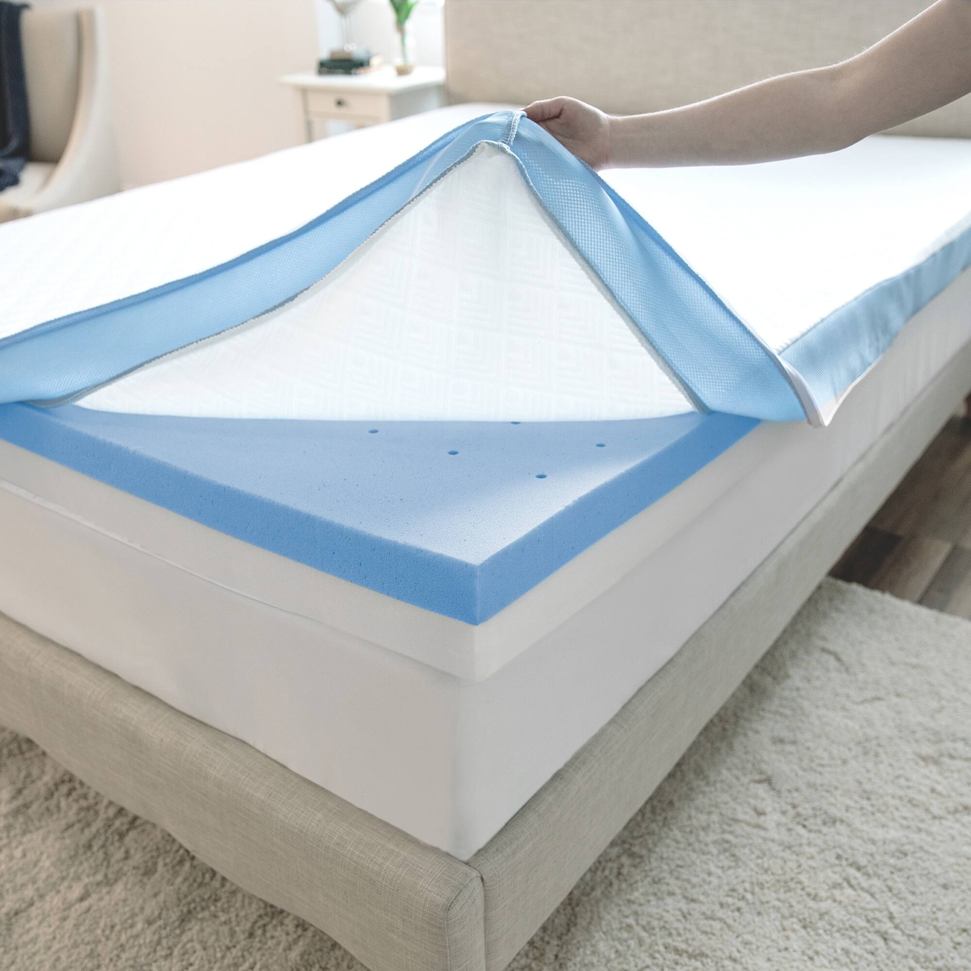 SensorPEDIC 4Inch Supreme Gel Cooling Transcend Memory Foam Bed Topper