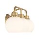preview thumbnail 13 of 19, Bellevue SHBF93290 3 Light 24" Wide Vanity Light with Opal Glass