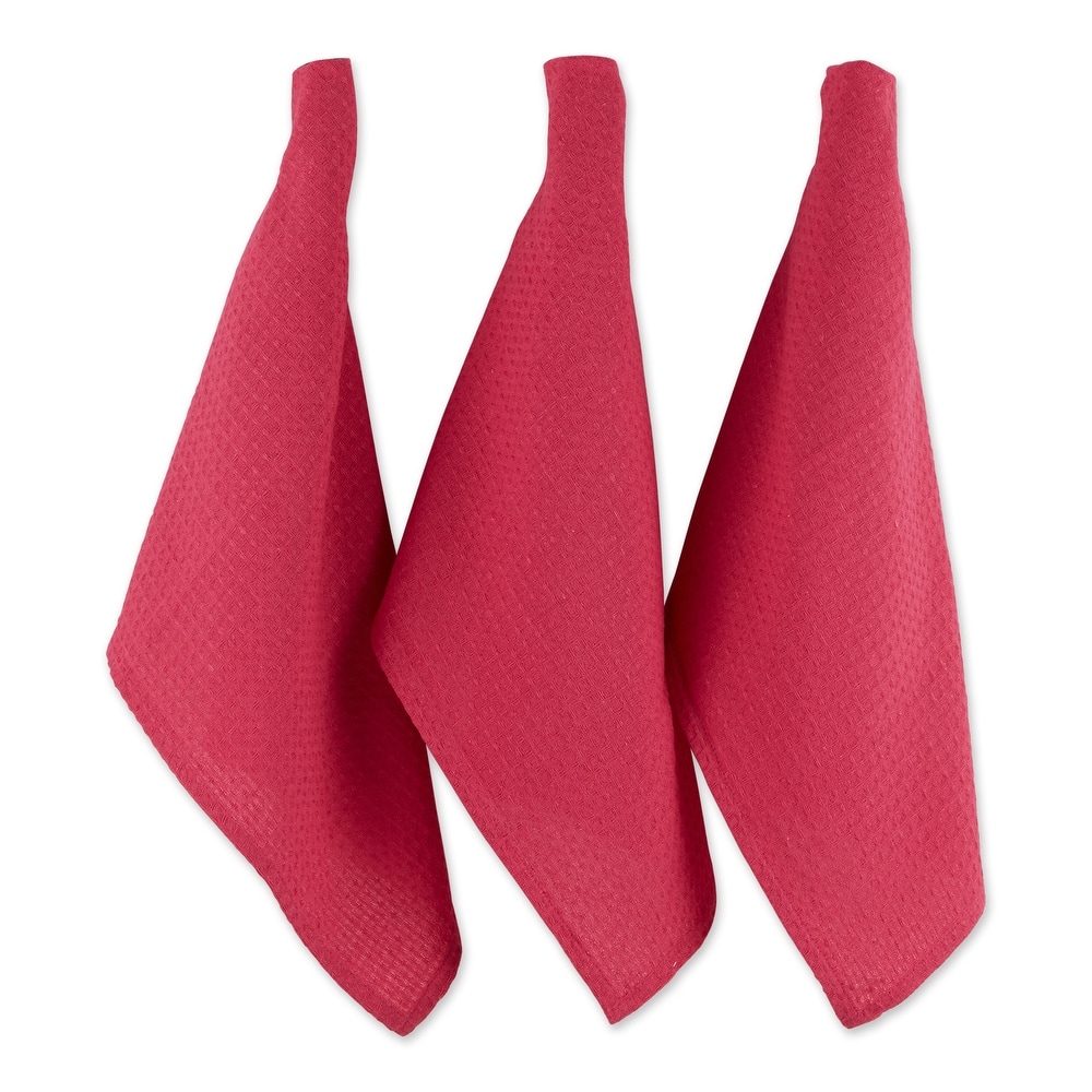 DII Black Recycled Cotton Waffle Dishtowel (Set of 6)