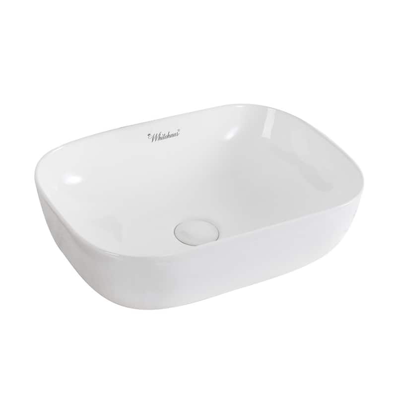 Whitehaus Isabella Plus 18" Vitreous China Vessel Bathroom Sink - White