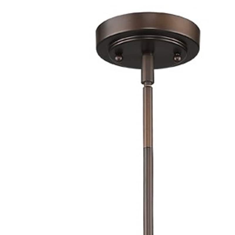 HomeRoots Antique Bronze Hanging Light with Dome Shade - 14.5' X '13' X '14.5