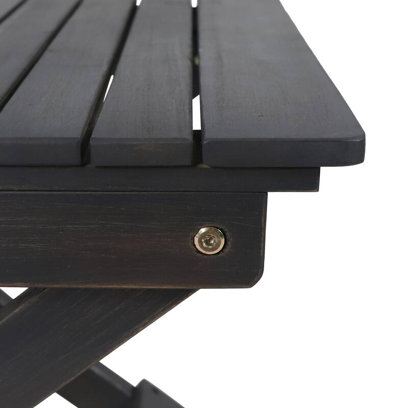 Outdoor Folding Wooden Side Table for Patio,Table Made of Acacia Wood