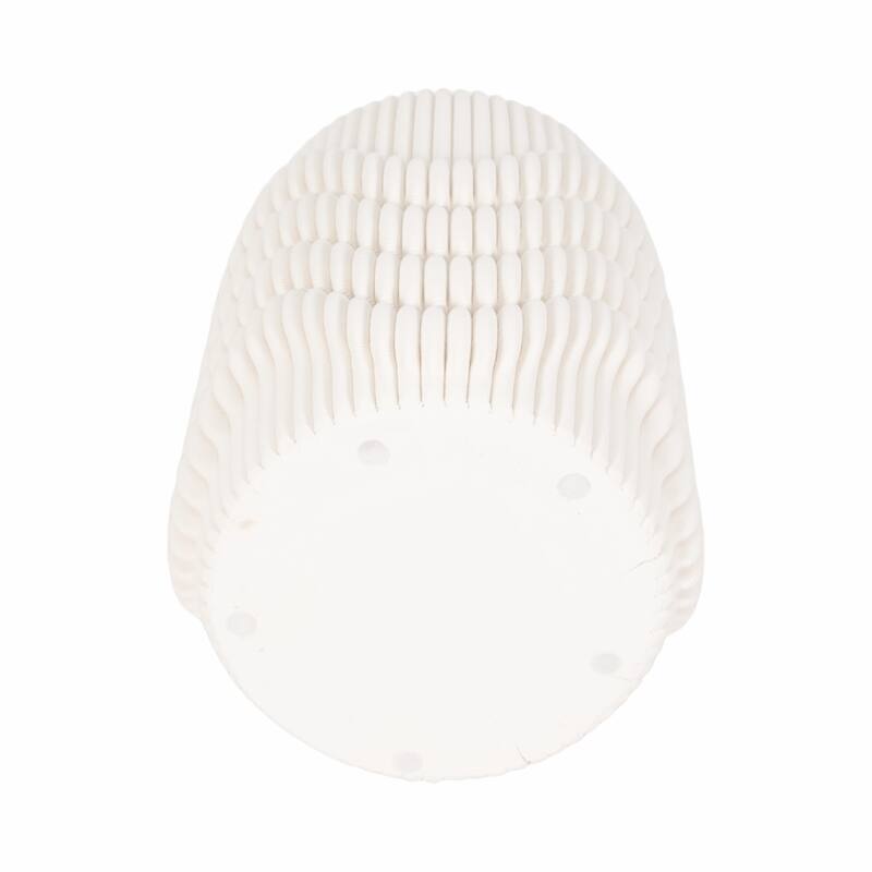 Porcelain 3D Printed Textured Vase - Ivory/Beige