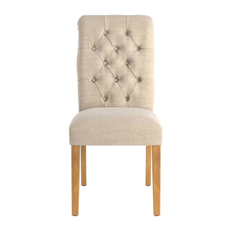 Benchwright Premium Tufted Rolled Back Parsons Chairs (Set of 2) by iNSPIRE Q Artisan