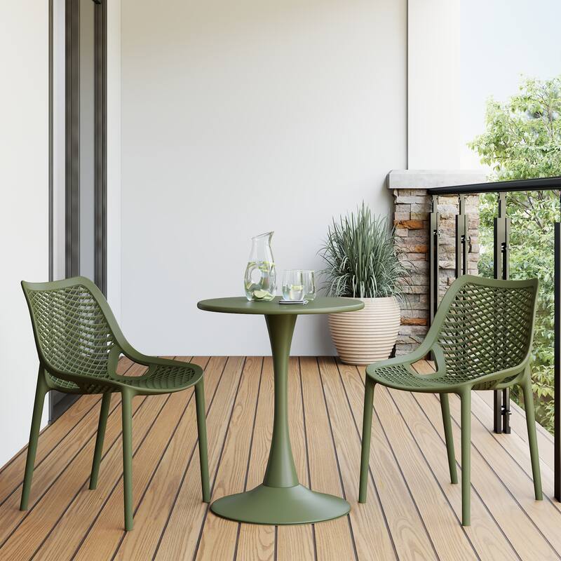 Frond and Form Outdoor Stacking Dining Side Chair (Set of 2)
