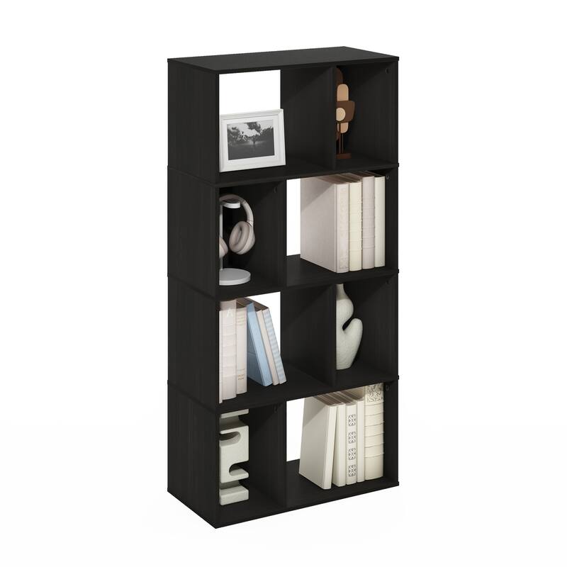49.98 in. Tall Espresso Wood 8-Shelf Bookcase