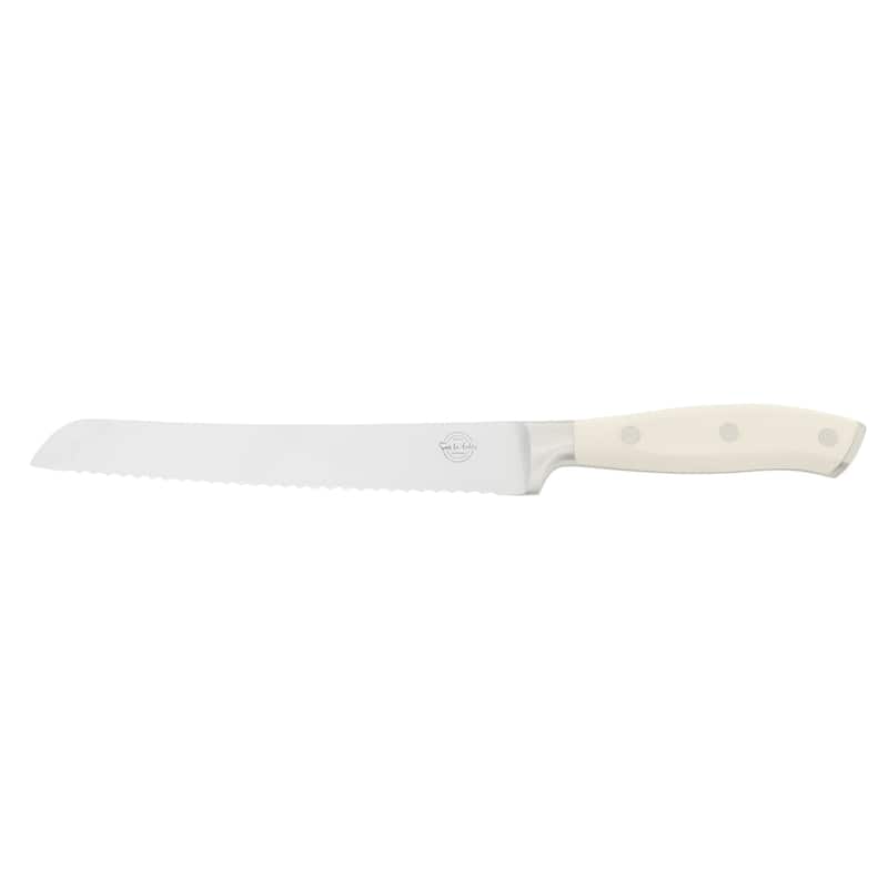 Sur La Table Kitchen Essential Tasting Kitchen German Steel Forged Full Tang Prfessional Knife with White Handle