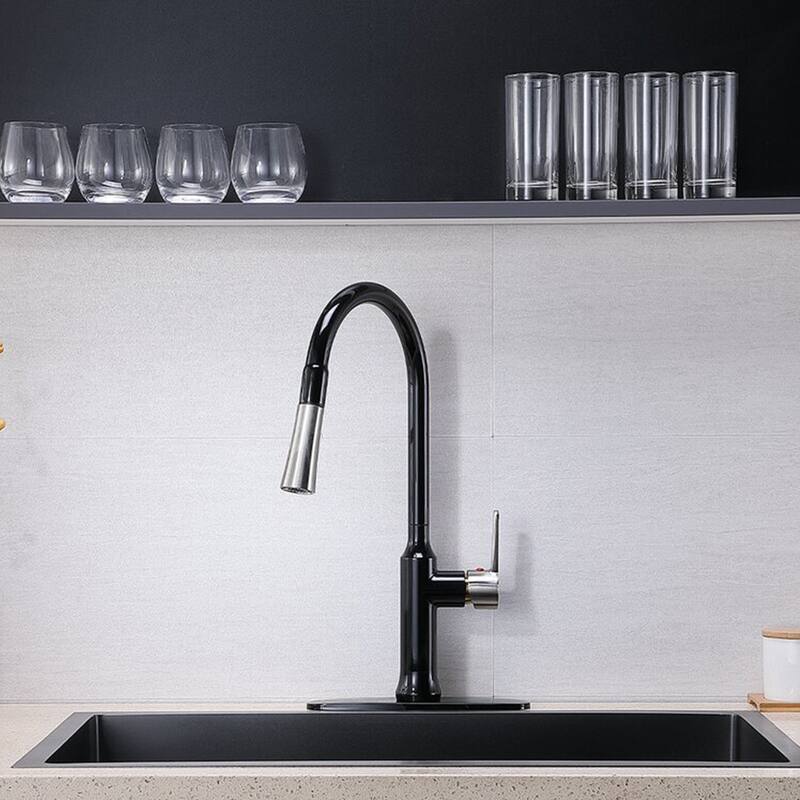 Single Hole Kitchen Sink Faucet With Pull Down Sprayer Commercial
