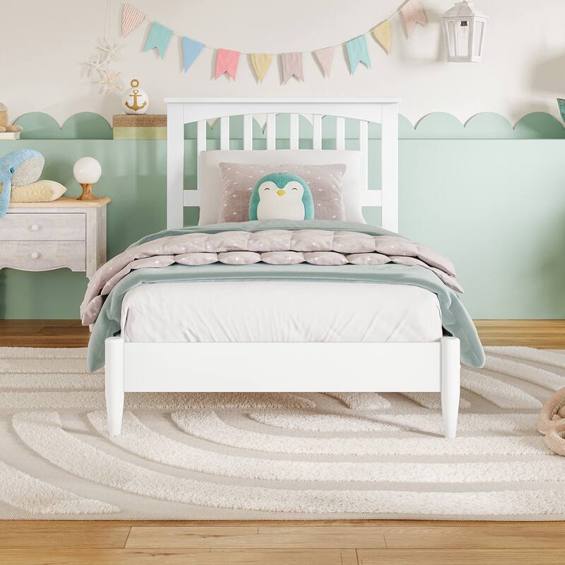 Becket Solid Wood Low Profile Platform Bed