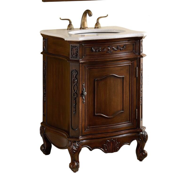 24" Benton Collection Petite Powder Room Debellis Bathroom Sink Vanity Model