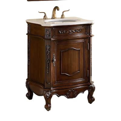 24" Benton Collection Petite Powder Room Debellis Bathroom Sink Vanity Model