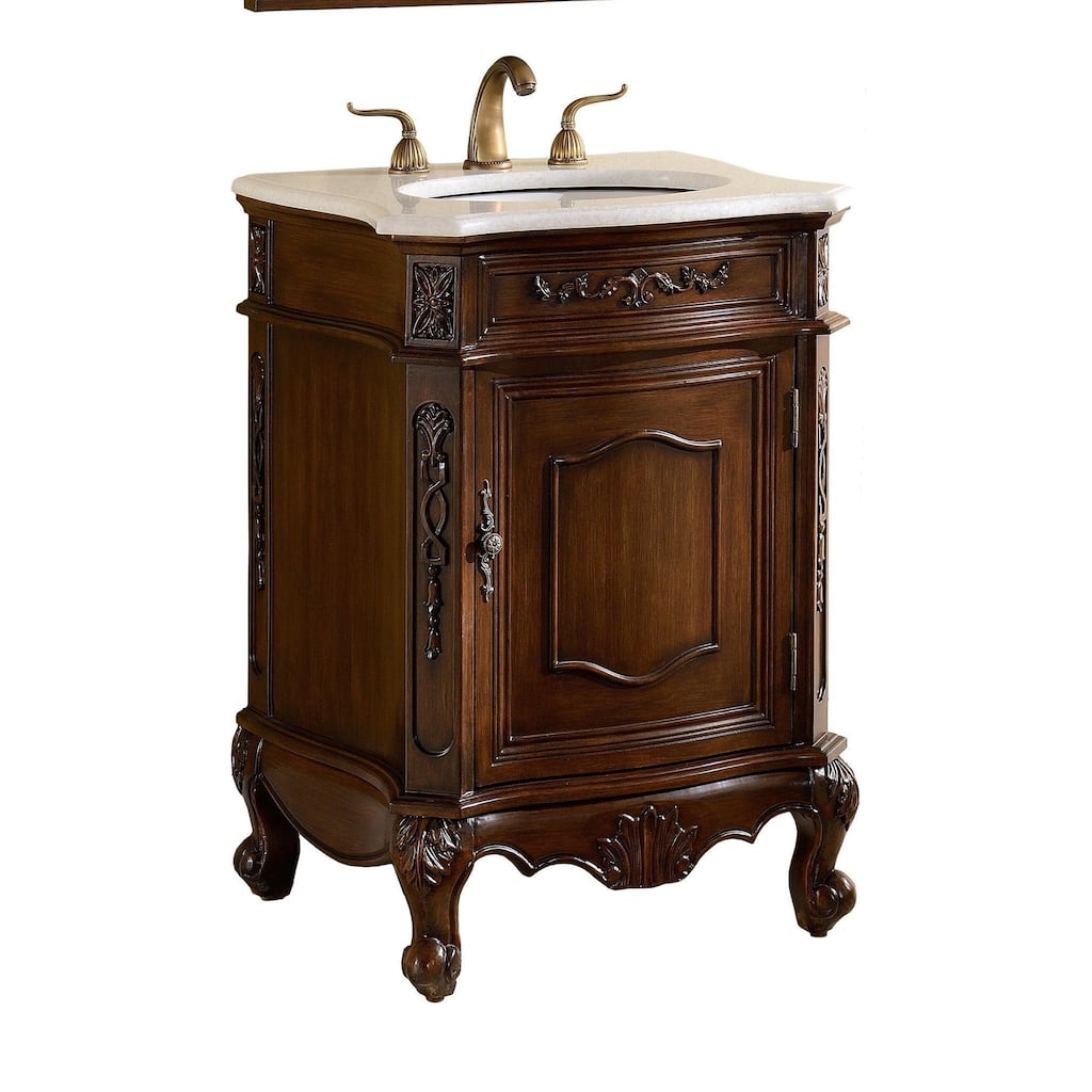 24" Benton Collection Petite Powder Room Debellis Bathroom Sink Vanity Model