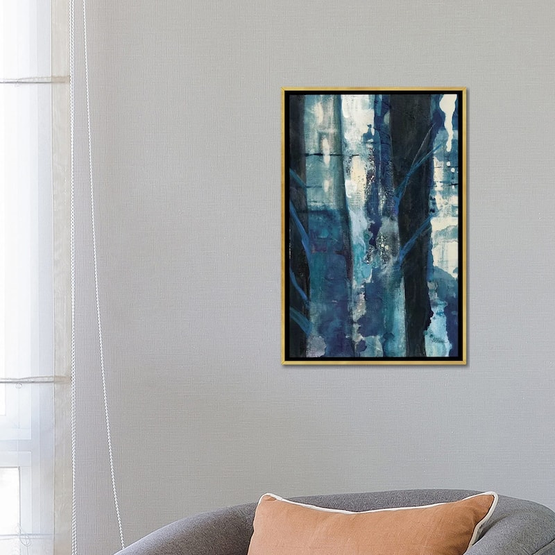"Deep Woods I Indigo" by Albena Hristova Framed