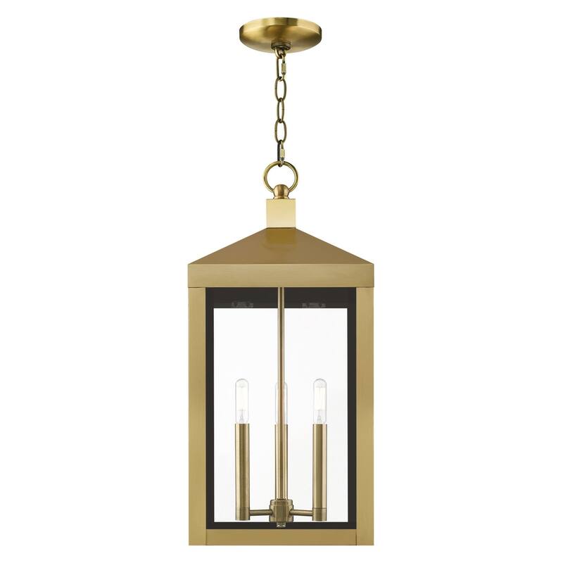 Livex Lighting Nyack 3 Light 11" Wide Outdoor Taper Candle Pendant