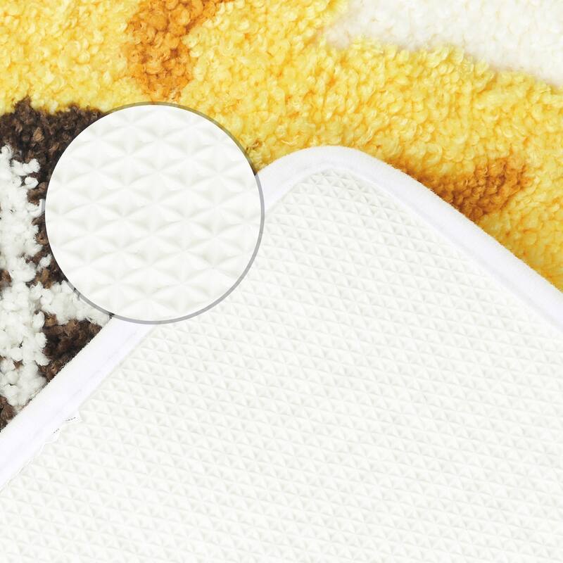 Bathroom Rug, Soft Sunflower Pattern Bath Mat for Bathroom No Slip and Absorbent Rugs Floor Mat