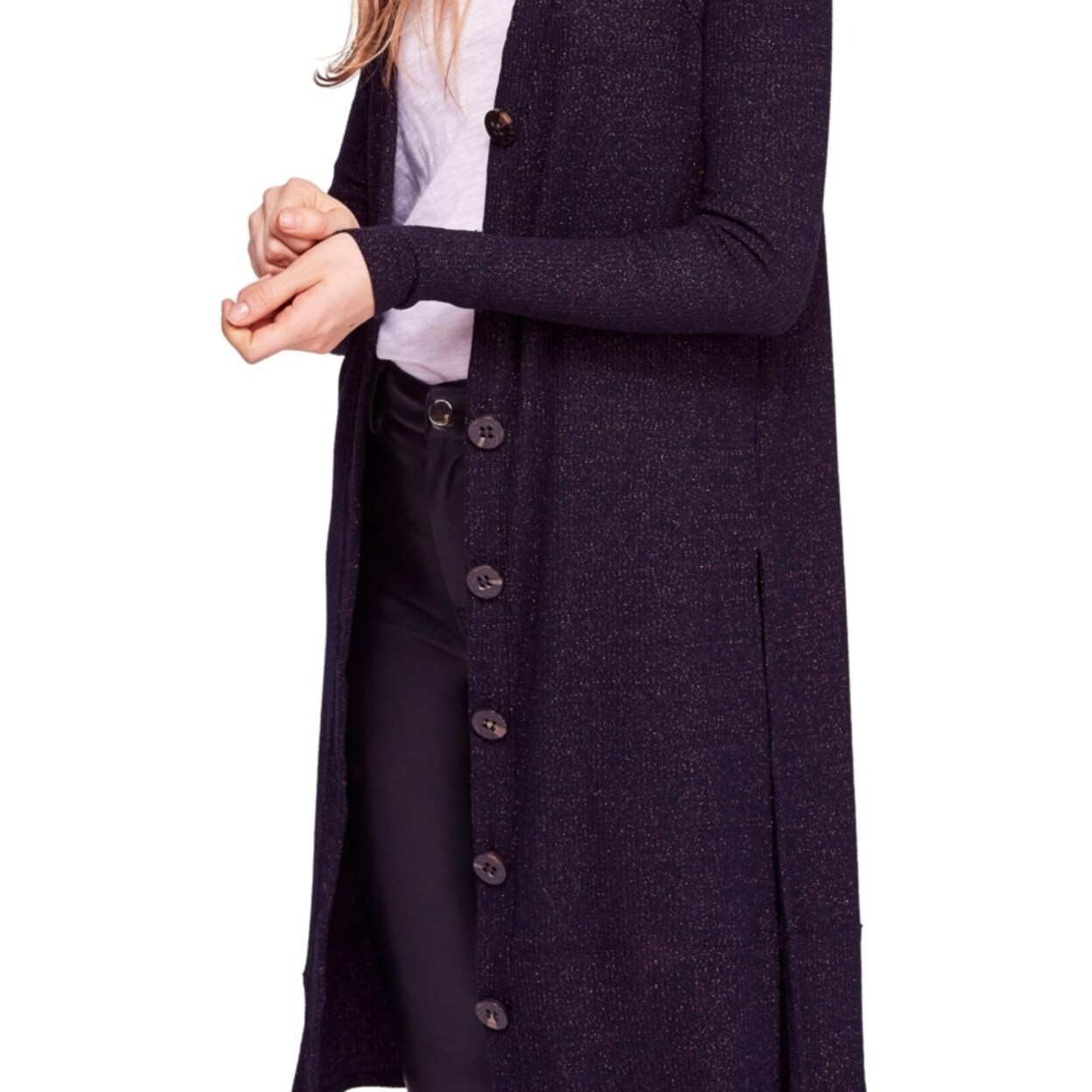 navy sparkly cardigan