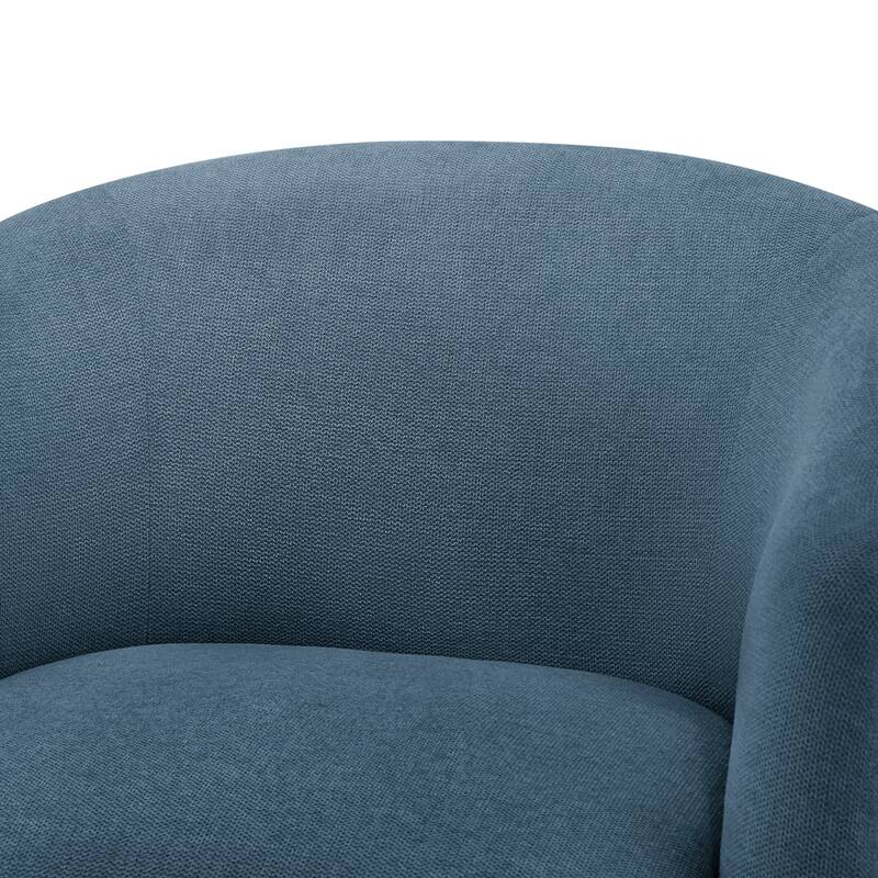Leather Swivel Barrel Chair 30 Inch Compact 360 Degree