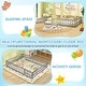 preview thumbnail 5 of 9, Kids' Queen Size Bed Frame Wooden Floor Bed with Safety Rails
